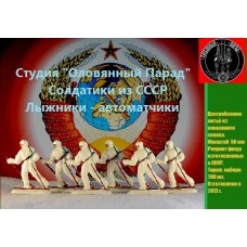 Солдатики лыжники армии СССР (Цветная роспись)