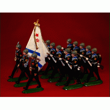 Морская пехота на параде. (Цветная роспись)